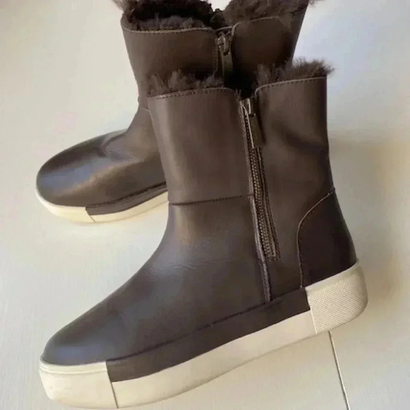 J/Slides Women's Victory Boot Dark Brown Leather Shoe Size 8M - Picture 11 of 13